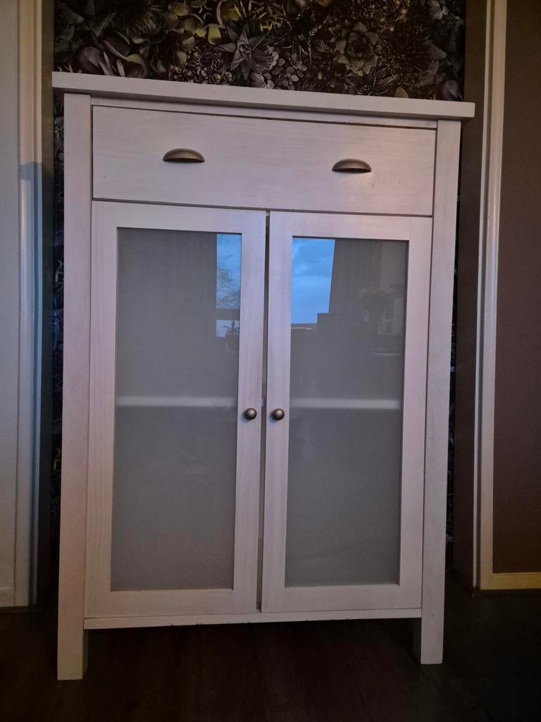 Witte meiden- / kast woonkamer 120x85x41cm, Ophalen of Verzenden, Gebruikt