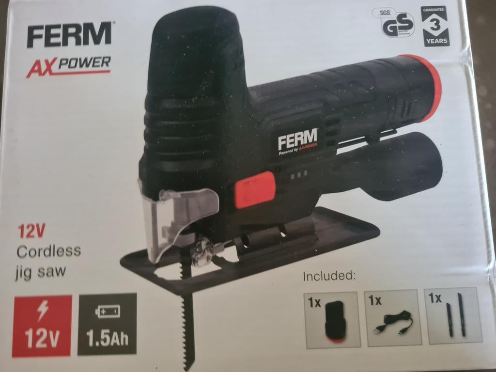Ferm ax-power snoerloze decoupeerzaag, Doe-het-zelf en Verbouw, Gereedschap | Zaagmachines, Decoupeerzaag, Nieuw, Ophalen of Verzenden