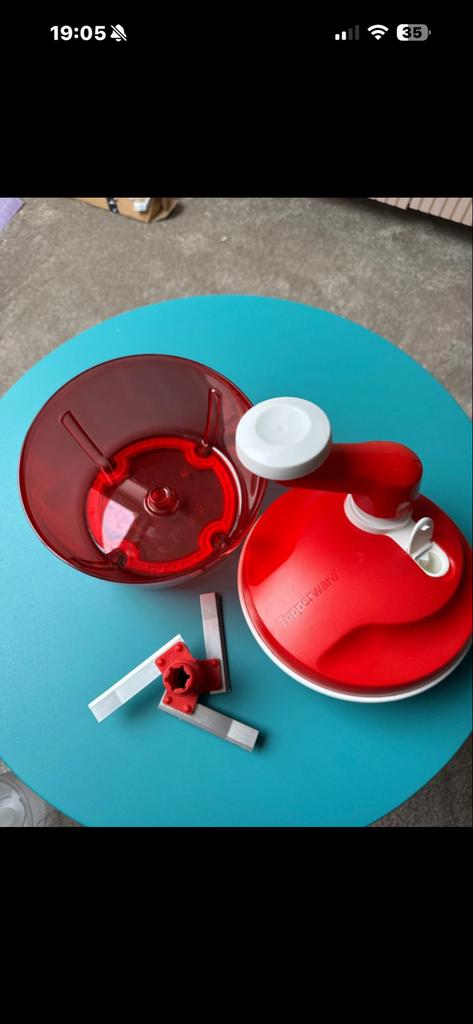 Tupperware quick chef, Ophalen of Verzenden, Zo goed als nieuw, Rood, Overige typen