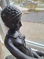 Stalen beeld dame met honden, Ophalen of Verzenden