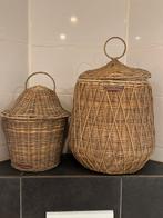 2 Riviera Maison rattan manden, Ophalen of Verzenden, Zo goed als nieuw, Rond, Riet