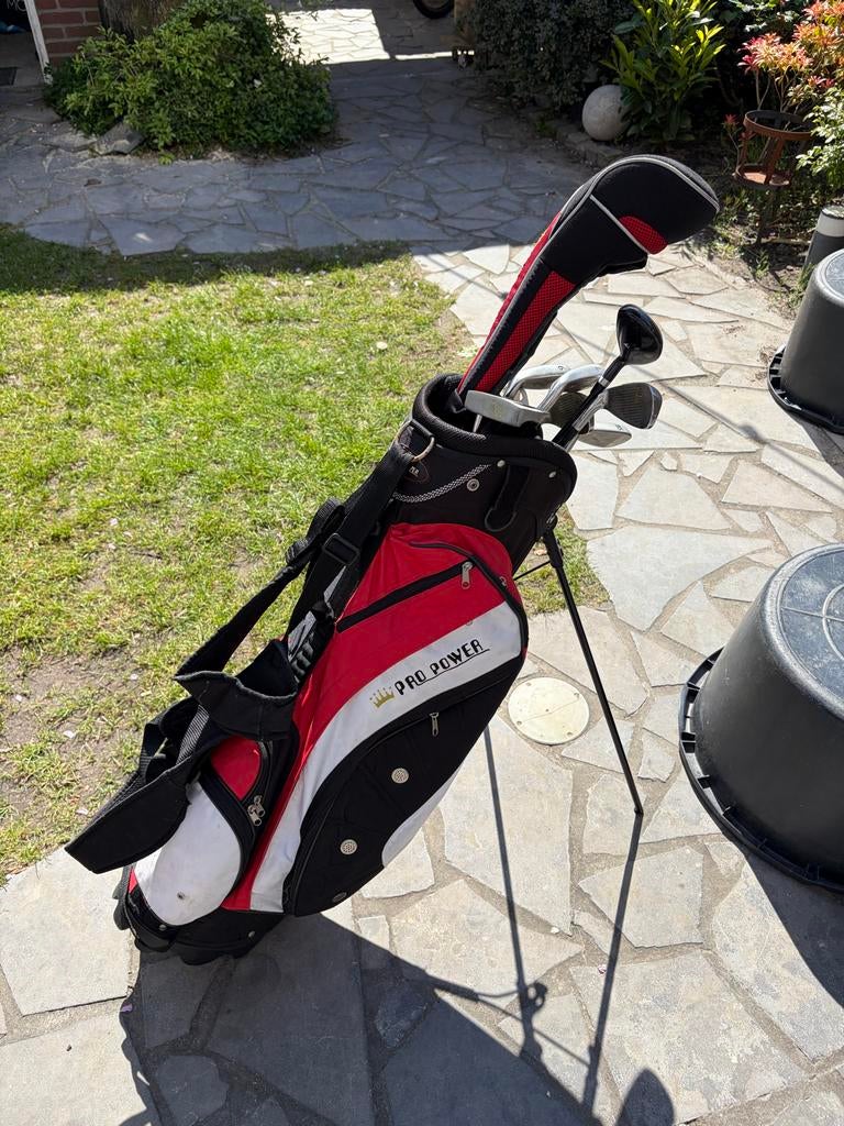 Golfset met tas en verschillende clubs, Ophalen, Gebruikt, Set, Overige merken