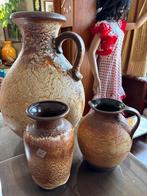 Set van 3 gave Scheurich West Germany vazen, Antiek en Kunst, Ophalen of Verzenden