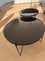 Glazen salontafels merk zuiver, Huis en Inrichting, Tafels | Salontafels, 50 tot 100 cm, Rond, Ophalen of Verzenden, Zo goed als nieuw