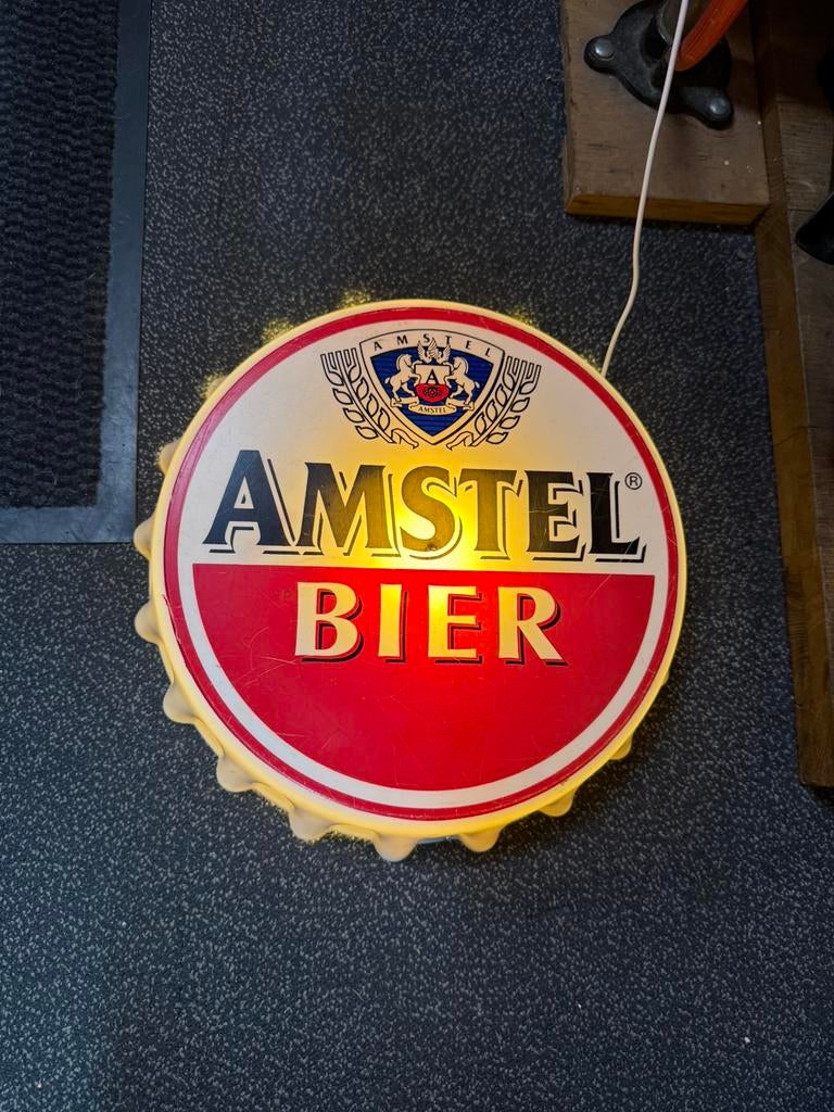 Amstel Bier licht reclame, Verzamelen, Ophalen of Verzenden, Reclamebord, Plaat of Schild, Amstel