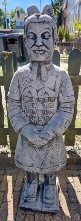 Krijger uit het Leger van Xian 105 cm NU 15% korting, Tuin en Terras, Tuinbeelden, Nieuw, Overige typen, Beton, Ophalen