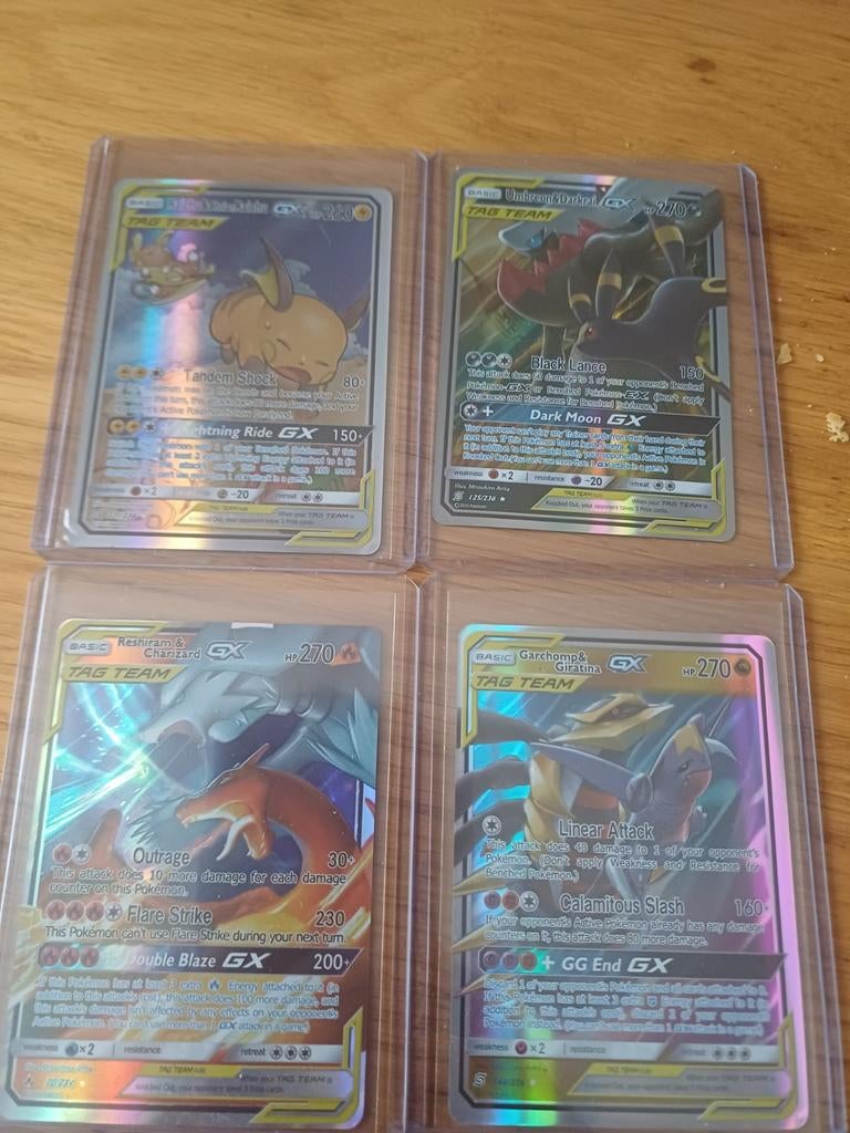 Pokemon tag team, Ophalen of Verzenden, Zo goed als nieuw, Meerdere kaarten, Foil