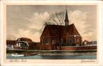 Spaarndam - Ned. Herv. Kerk - met boot, Verzamelen, Ansichtkaarten | Nederland, Ophalen of Verzenden, Voor 1920, Ongelopen, Noord-Holland