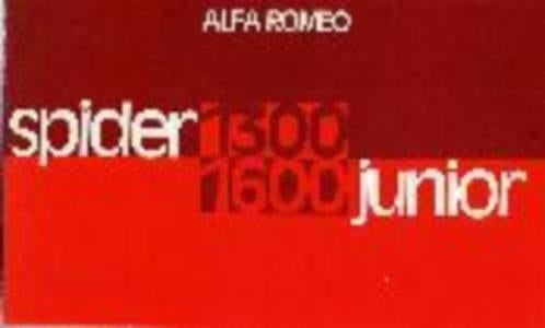 Alfa Romeo Spider Junior 1300/1600 brochure auto folder '76, Ophalen, Zo goed als nieuw, Alfa Romeo