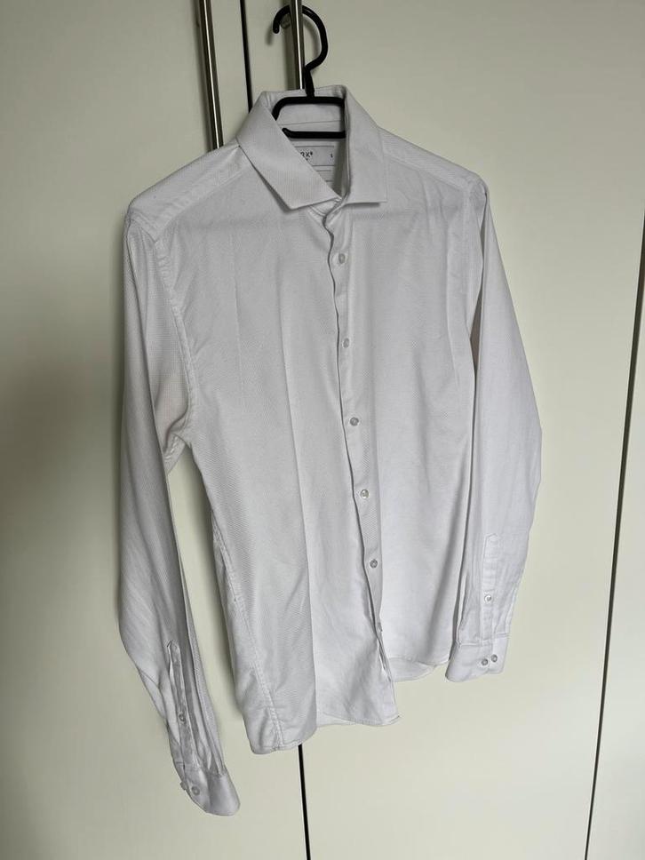 Wit overhemd mannen maat S, Kleding | Heren, Overhemden, Gedragen, Halswijdte 38 (S) of kleiner, Wit, Ophalen of Verzenden