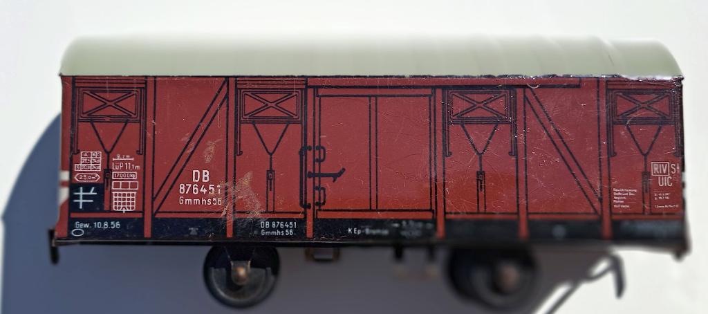 4 Blikken wagons HO (Bub), Overige merken, Gebruikt, Gelijkstroom, Wagon