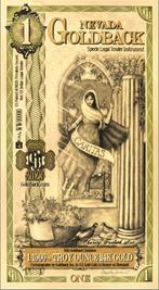 USA 1 goldback Nevada 2025, Ophalen of Verzenden, Goud