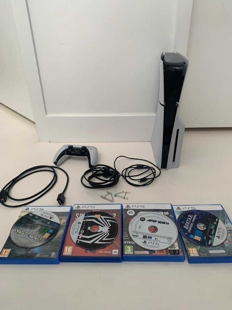Ps5 slim disc-editie, Spelcomputers en Games, Spelcomputers | Sony PlayStation 5, Ophalen of Verzenden, Zo goed als nieuw, Playstation 5