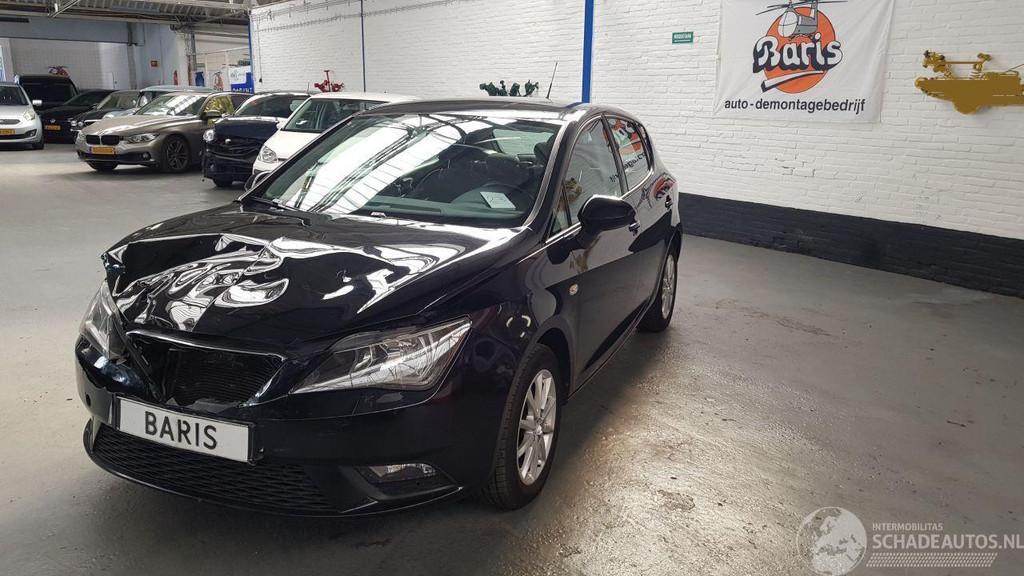 SEAT Ibiza 1.0 Eco TSI Style Connect (bj 2016), Auto diversen, Schadeauto's, Zwart, Handgeschakeld, 999 cc, Benzine