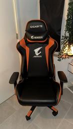 Gigabyte AORUS Gaming Stoel Zwart/Oranje – Zeer Goede Staat, Ophalen, Ergonomisch, Zo goed als nieuw, Zwart