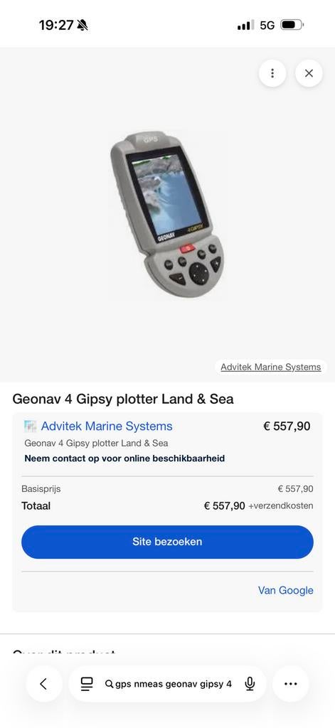 GEONAV 4 GIPSY GPS met NMEA Connect, Ophalen of Verzenden, Gebruikt