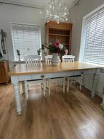 Brocante houten eettafel, Ophalen, Gebruikt