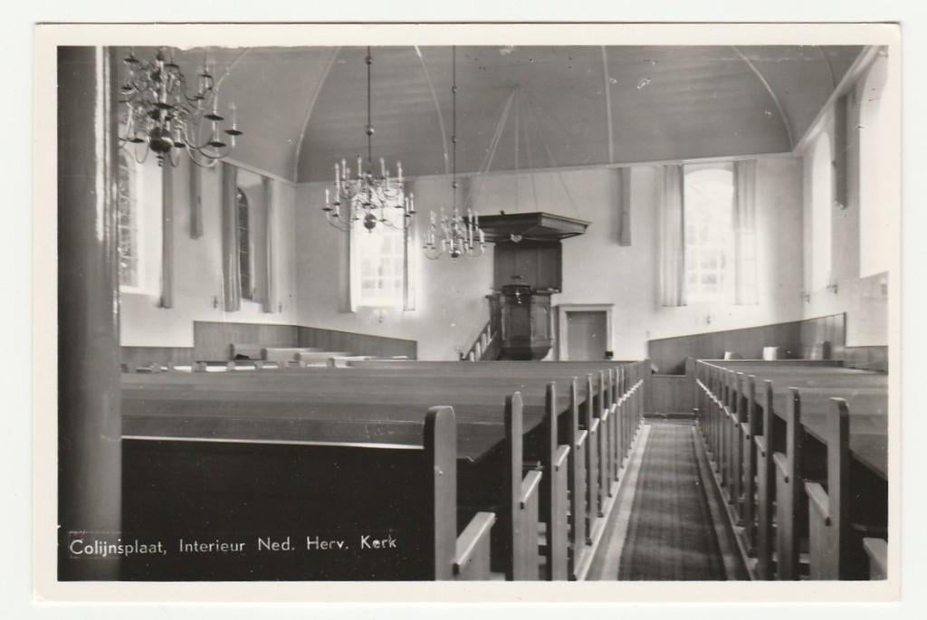 Colijnsplaat - Interieur Ned Herv Kerk, Verzenden, 1960 tot 1980, Ongelopen, Zeeland