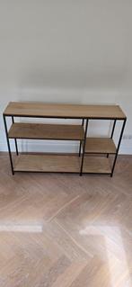 Gratis sidetable met houten planken en metalen frame, Huis en Inrichting, Tafels | Sidetables, Gebruikt, 100 tot 150 cm, Industrieel