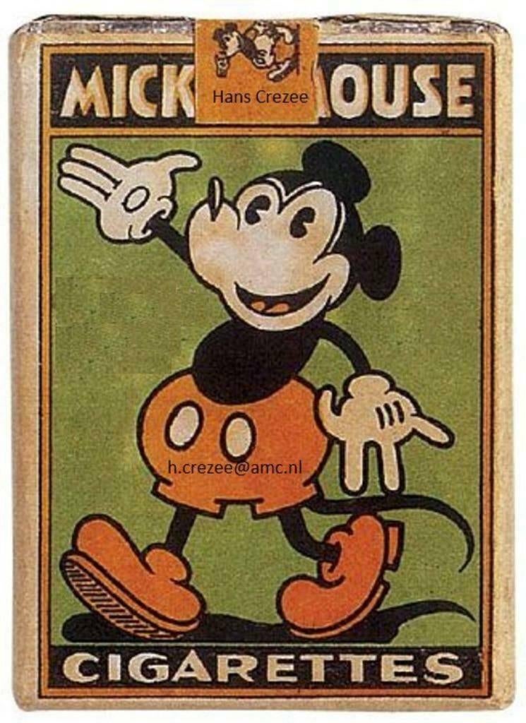 zoek oud Disney mickey mouse sigaretten cigarettes 1930 1940, Verzamelen, Ophalen of Verzenden, Gebruikt, Verpakking