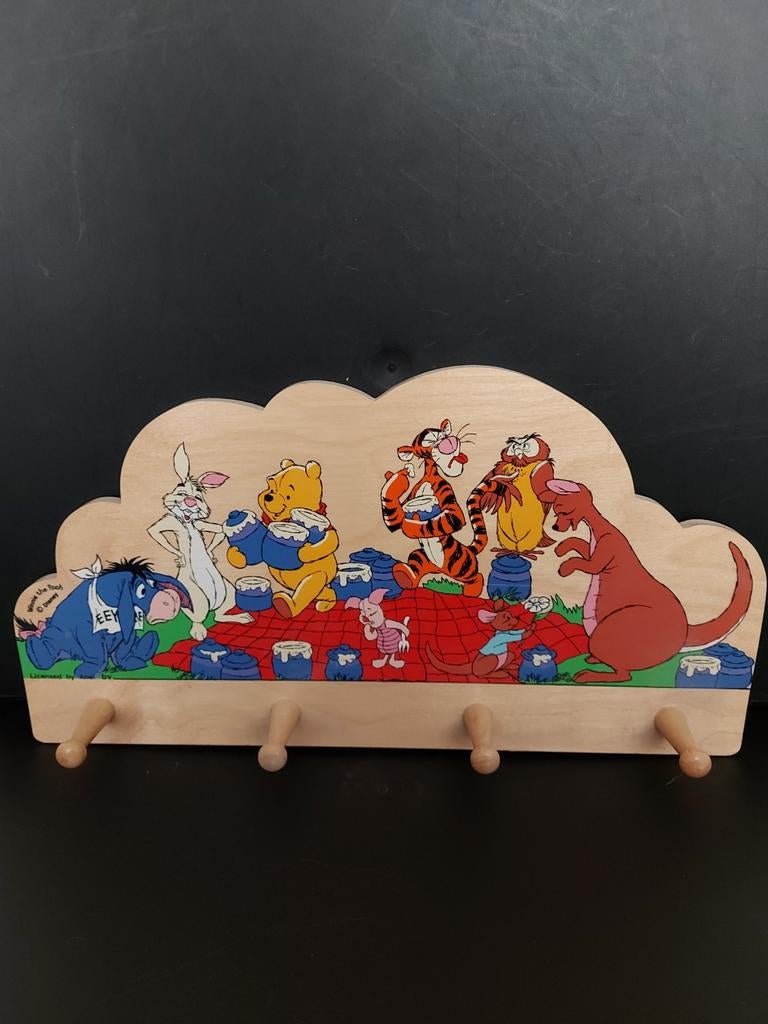 Disney Houten kapstok Winnie de Poeh, Huis en Inrichting, Ophalen, Hout, Wandkapstok, Minder dan 100 cm