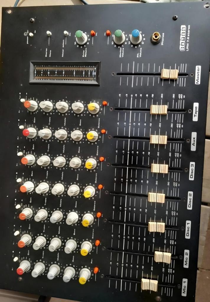 DATED LPM 7.2 Stereo Mengpaneel - Vintage Mixer, Ophalen, Gebruikt, 5 tot 10 kanalen, Microfooningang