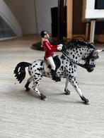 Schleich Springruiter met Knabstrupper Merrie, Ophalen of Verzenden, Zo goed als nieuw