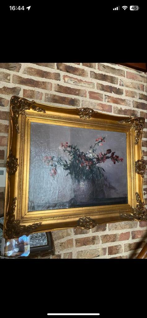 Antiek Schilderij: Bloemen in Vaas, Gesigneerd J.C.A.W., Antiek en Kunst, Kunst | Schilderijen | Klassiek, Ophalen