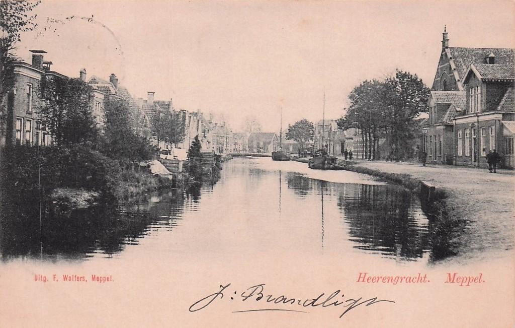 Meppel - Heerengracht (gel. 1903) FRAAI, Ophalen of Verzenden, Voor 1920, Gelopen, Drenthe