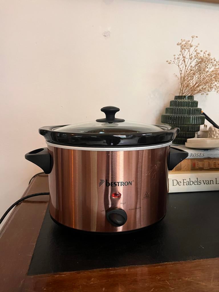 Bestron Slowcooker - Koperkleurig, Witgoed en Apparatuur, Slowcookers, Ophalen of Verzenden, Zo goed als nieuw