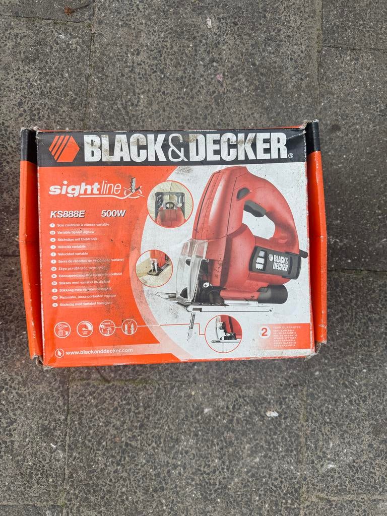 Black & Decker KS888E Decoupeerzaag 500W, Gebruikt, Decoupeerzaag, Ophalen of Verzenden, 30 tot 70 mm