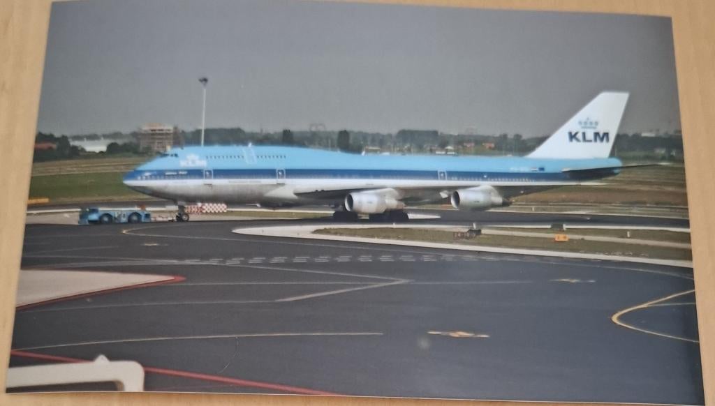 Foto's van KLM vliegtuigen Schiphol 1990, Verzamelen, Ophalen of Verzenden, Nieuw, Kaart, Foto of Prent