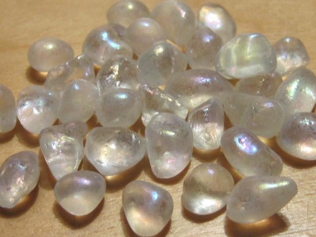 e. 50Kt edelstenen BERGKRISTAL (6) titanium coated, Verzenden, Nieuw