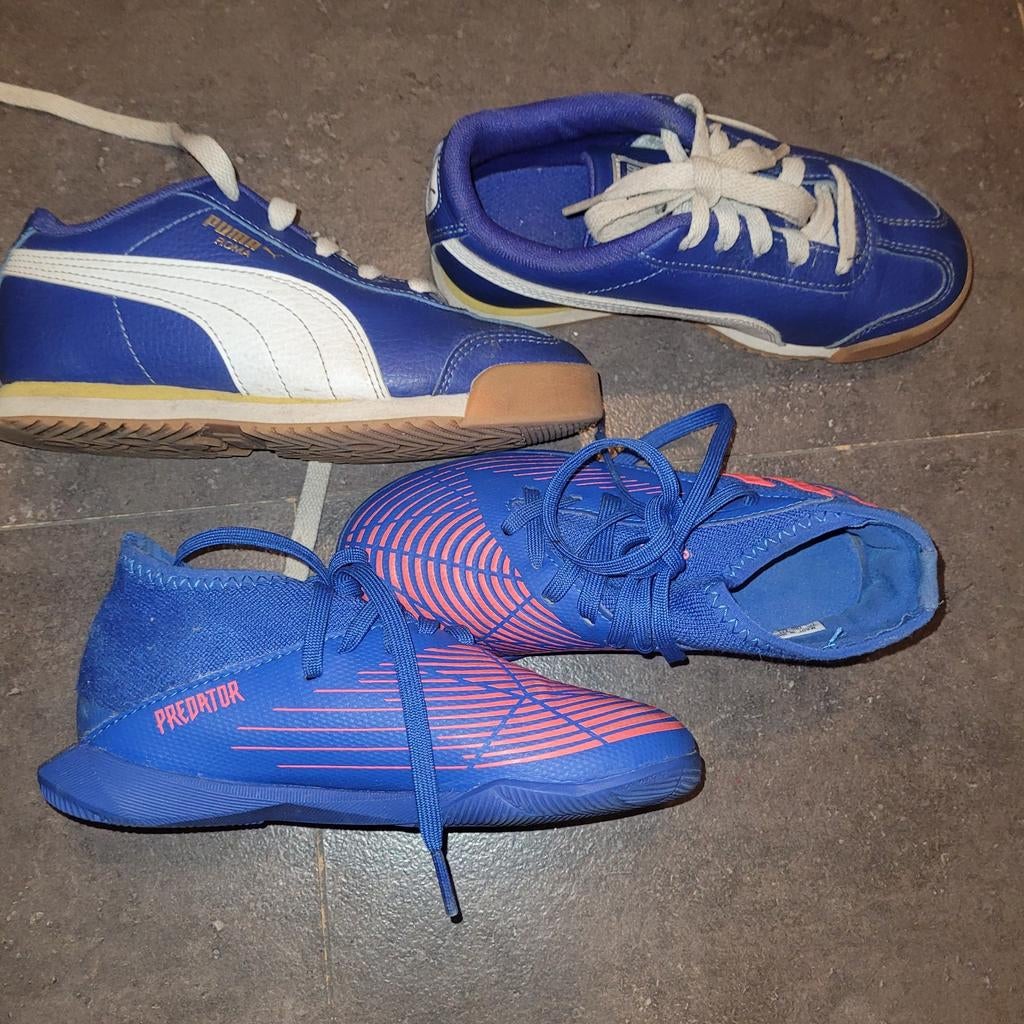 Kinder jongens schoenen puma/ adidas, Sport en Fitness, Voetbal, Maat XS of kleiner, Ophalen of Verzenden, Zo goed als nieuw, Schoenen