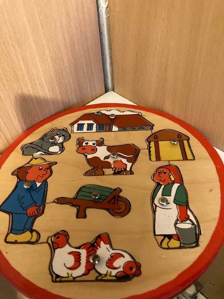 Leuke houten puzzel, Ophalen of Verzenden, Minder dan 10 stukjes, Zo goed als nieuw, 6 maanden tot 2 jaar