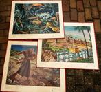 3 oude schoolplaten bijbelplaten samen 12 euro, Antiek en Kunst, Antiek | Schoolplaten, Ophalen of Verzenden, Geschiedenis