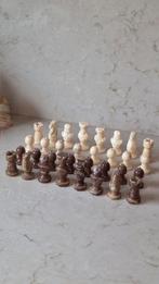 Vintage schaakstukken marmer (groot formaat), Ophalen, Gebruikt