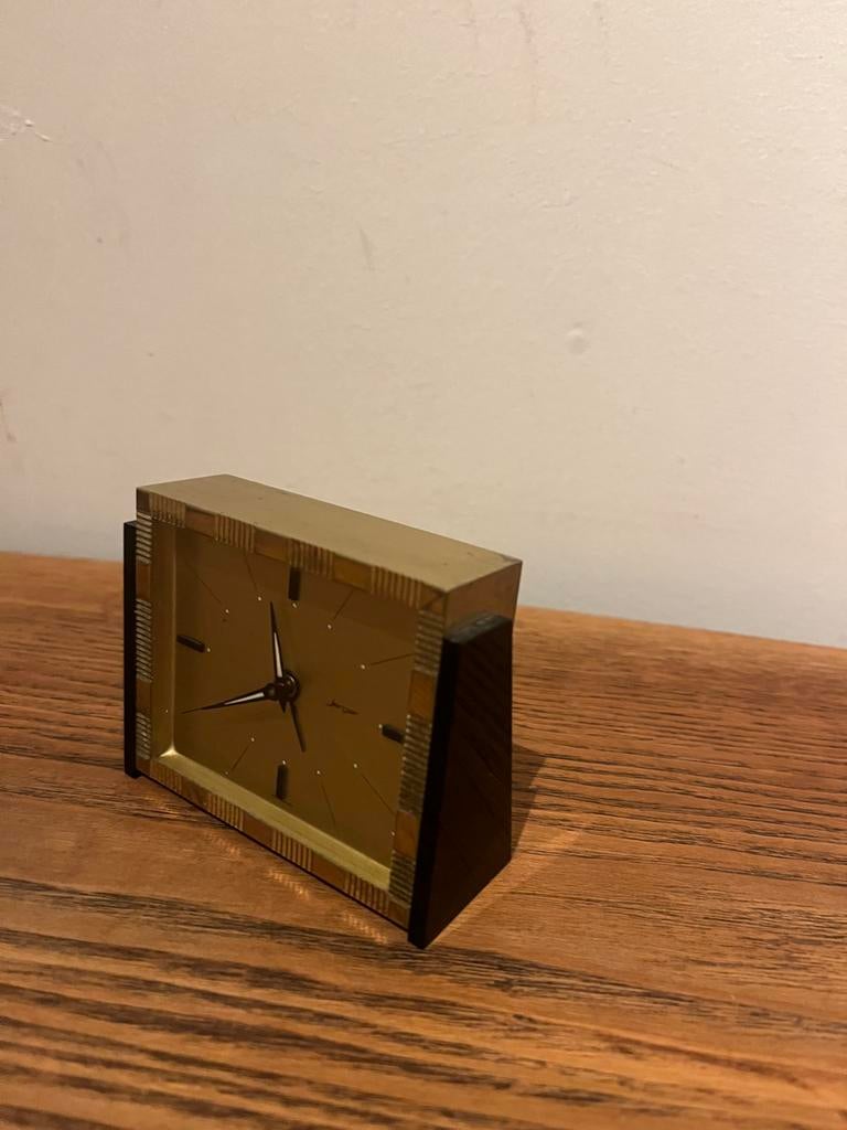 Vintage Jerger tafelklok, Antiek en Kunst, Ophalen of Verzenden