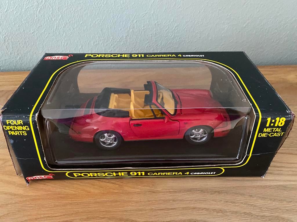 Anson Porsche 911 Carrera 4 Cabriolet 1:18, Ophalen of Verzenden, Nieuw, Auto, Anson