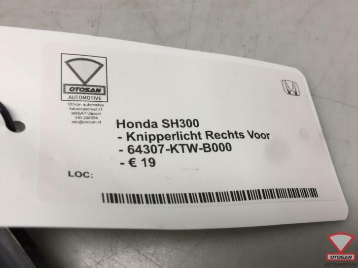 honda sh300 knipperlicht rechts voor 64307 ktw b000, Honda Motor Co., Ltd., Gebruikt, Volkswagen, Info@honda.co.jp