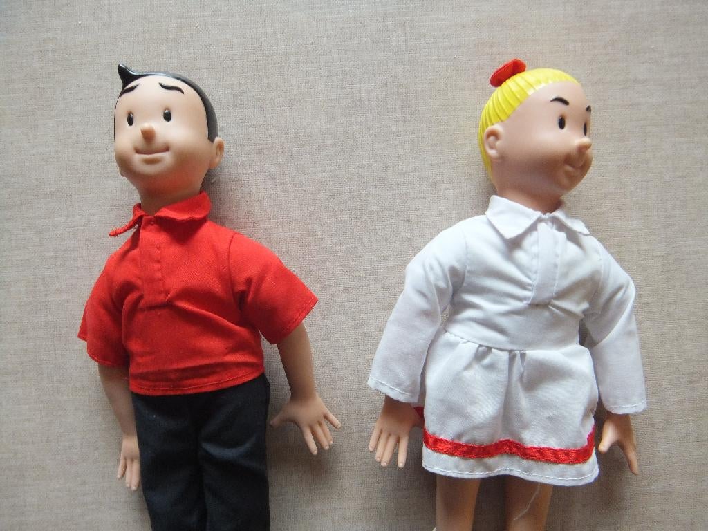 suske en wiske poppen, Verzamelen, Ophalen of Verzenden, Suske en Wiske, Zo goed als nieuw, Beeldje of Figuurtje