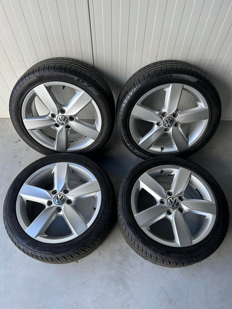 Originele Volkswagen Golf 5 6 7 Caddy Touran 5x112 17 Inch Z, Banden en Velgen, 17 inch, Ophalen of Verzenden, Personenwagen