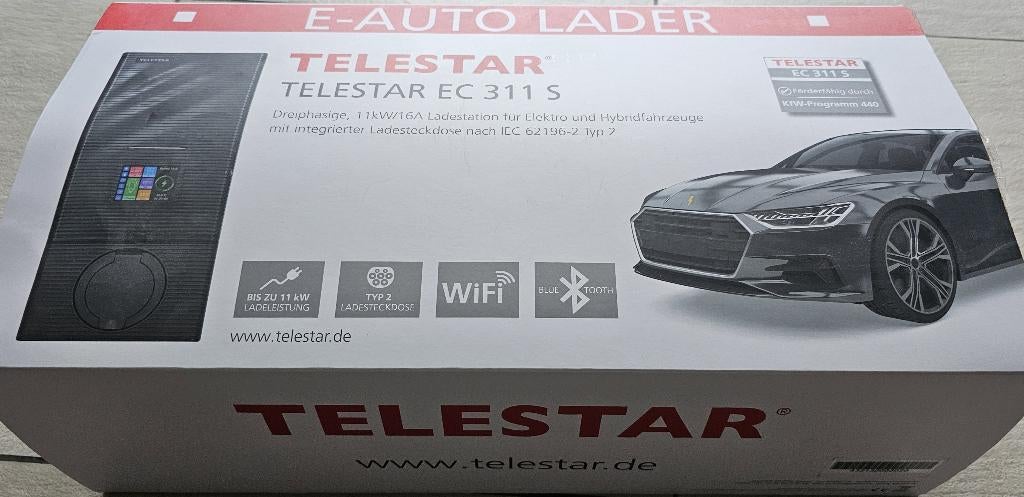 Telestar EC 311 S thuislader, 11 kW, Type 2, app-bediening, Auto diversen, Laadpalen, Ophalen of Verzenden, Nieuw, Laadpaal