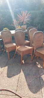 Gratis zes rieten stoelen, Huis en Inrichting, Stoelen, Ophalen