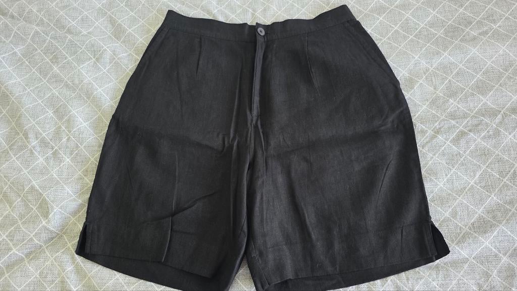 Linnen zwarte korte broek - Zara - maat M - nieuw, Zara, Maat 48/50 (M), Zwart, Nieuw