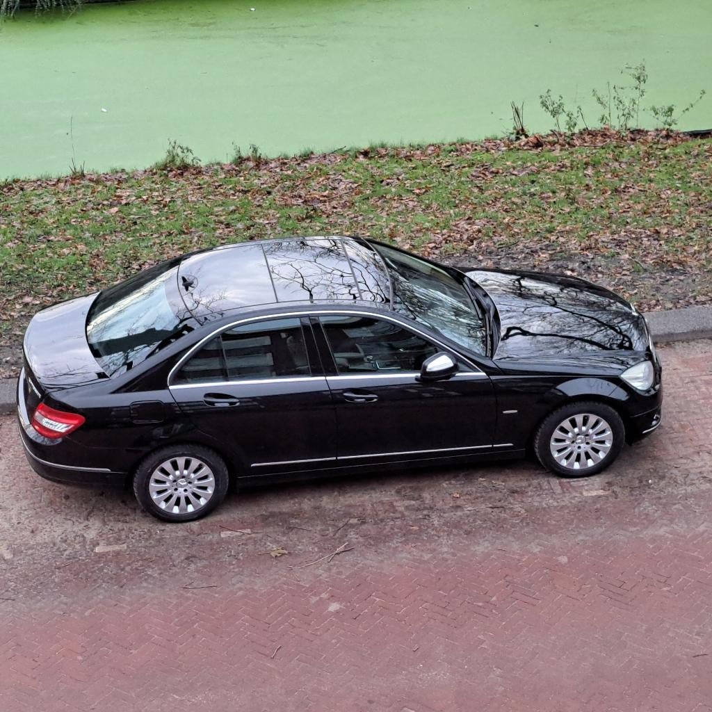Mercedes-Benz C-Klasse 1.8 C200 Kompressor Sedan AUT 2007, Auto's, Mercedes-Benz, Achterwielaandrijving, 1800 kg, Zwart, 4 cilinders