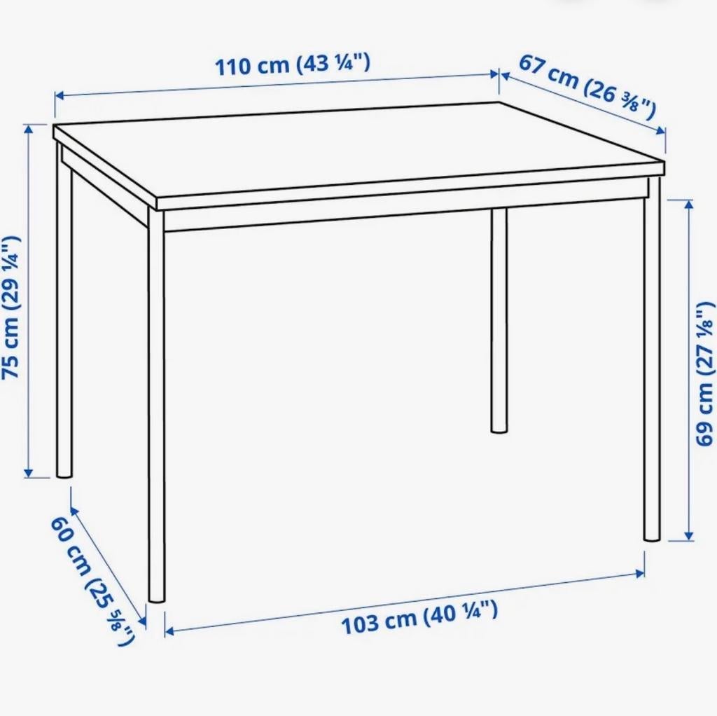 IKEA Sandsberg tafel - zo goed als nieuw, Ophalen, 100 tot 150 cm, Tot twee personen, 50 tot 100 cm