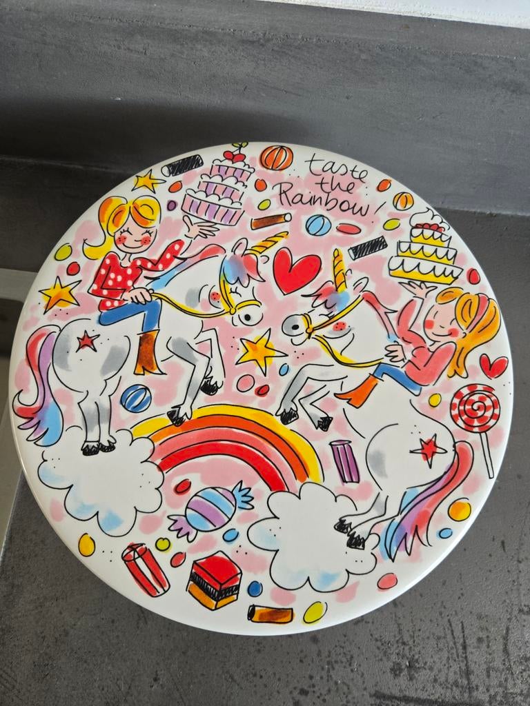 Blond Amsterdam Taartplateau - Taste the Rainbow, Overige typen, Zo goed als nieuw, Steen/keramiek, Meerkleurig