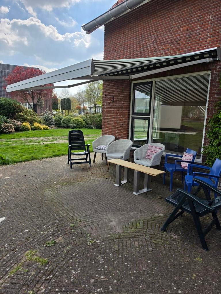 Elektrisch zonnescherm - Knikarmscherm, Ophalen, Gebruikt, Elektrisch, 150 tot 300 cm