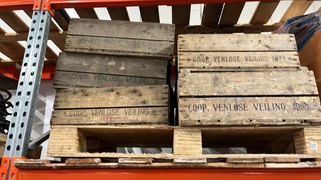 Houten veilingkistjes, Ophalen, Gebruikt, Hout